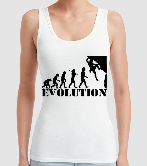 Evolution model alb pe tricou