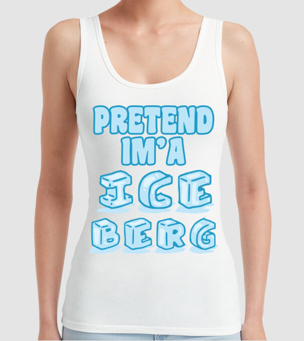 Iceberg carnaval model alb pe tricou