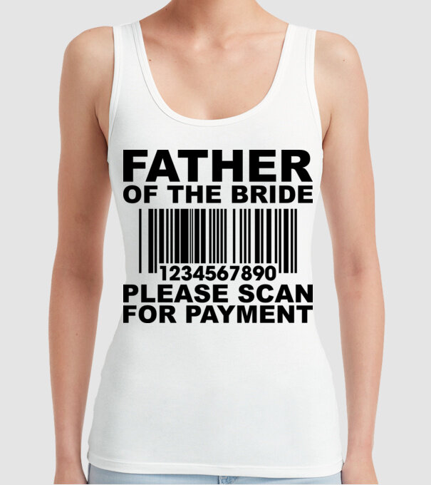 Father of the bride model alb pe tricou