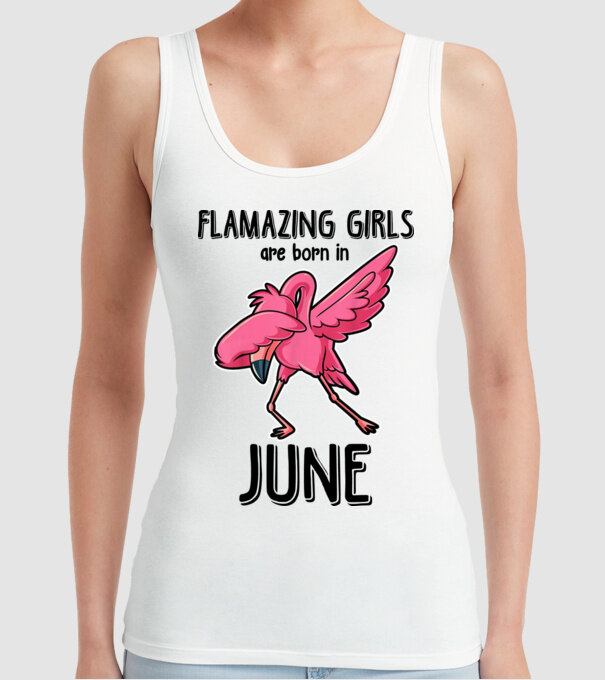 Flamazing girls are born in june black model alb pe tricou