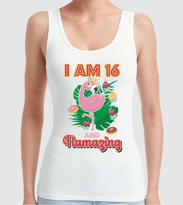 FLAMAZING Birthday 16 Years old model alb pe tricou