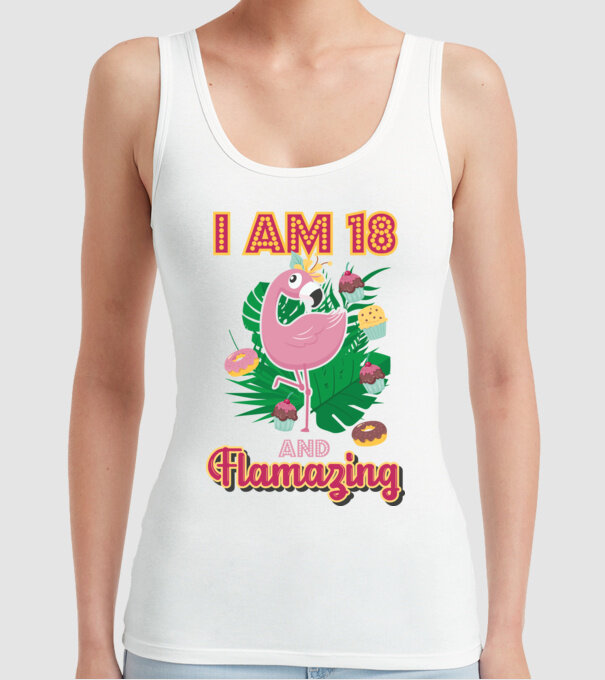 FLAMAZING Birthday 18 Years old model alb pe tricou