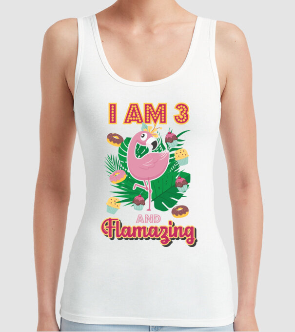 FLAMAZING Birthday 3 Years old model alb pe tricou