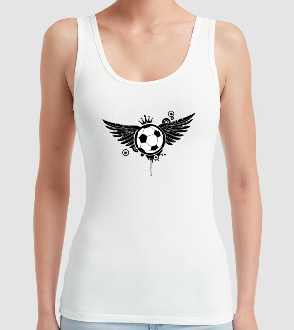 Aripă fotbal model alb pe tricou