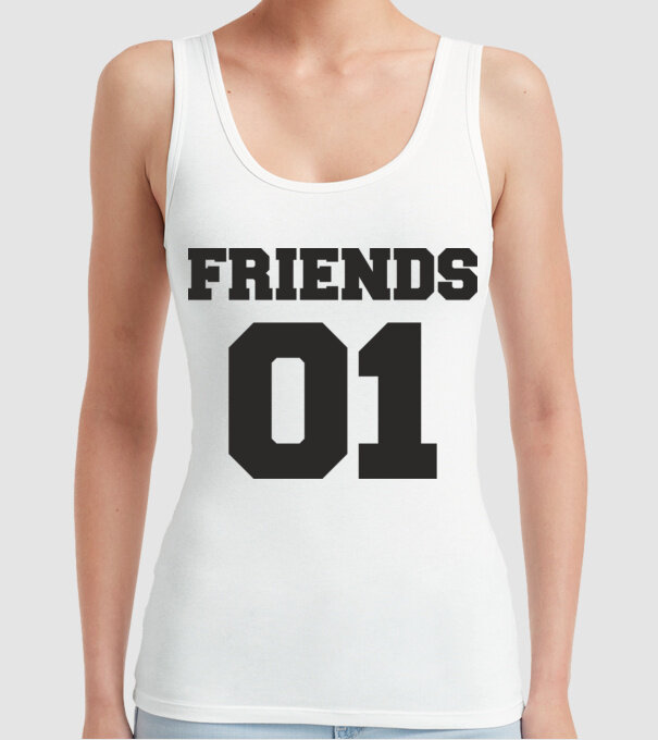 Friends 01 model alb pe tricou