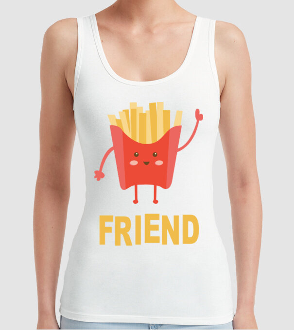 Friends cartofi model alb pe tricou