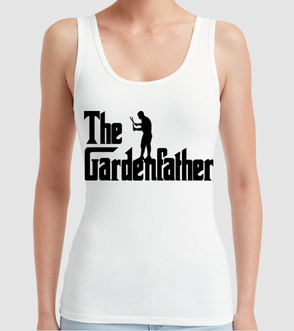 The Gardenfather model alb pe tricou