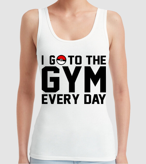 Gym every day model alb pe tricou