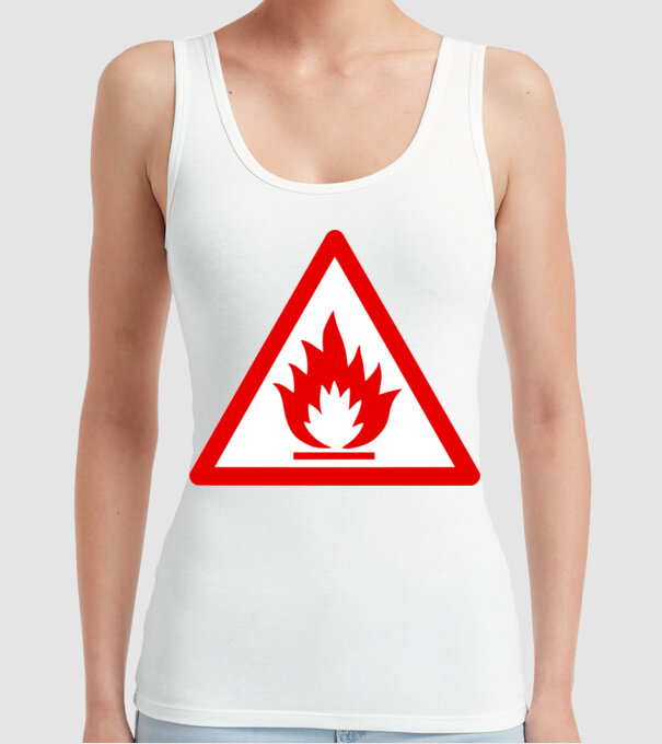 Inflamabil model alb pe tricou