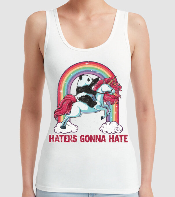 HATERS GONNA HATE model alb pe tricou