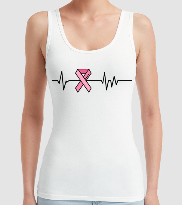 Heartbeat faith model alb pe tricou
