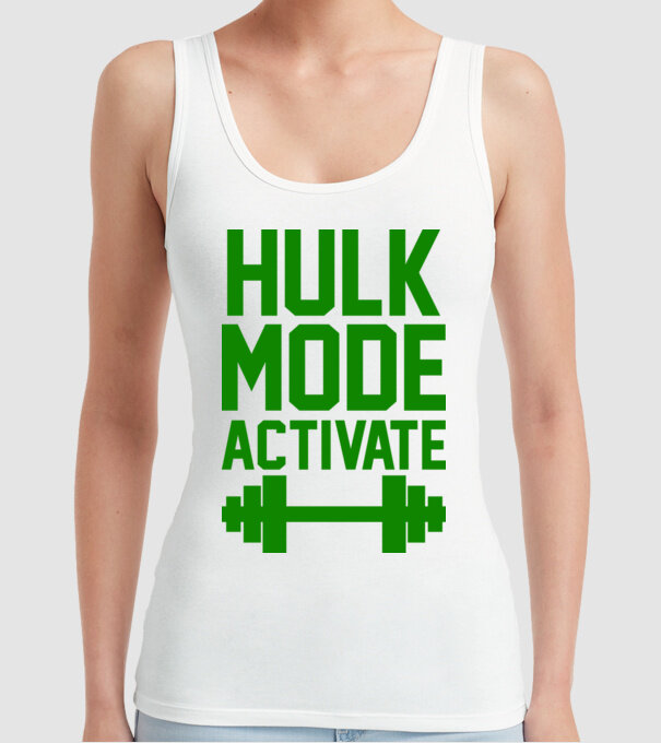 Hulk mode model alb pe tricou