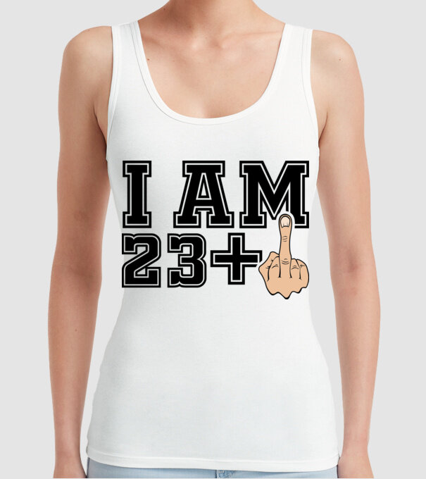 Funny Birthday I am 23 model alb pe tricou