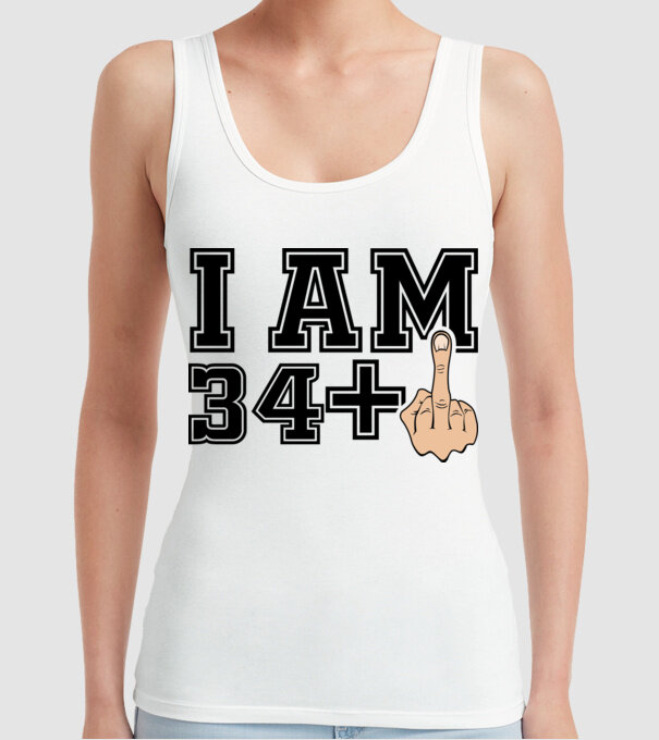 Funny Birthday I am 35 model alb pe tricou