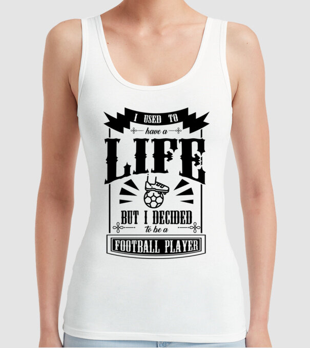 I used to have a life FOTBALIST model alb pe tricou