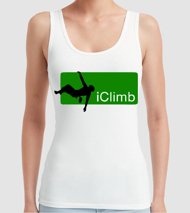 iClimb model alb pe tricou