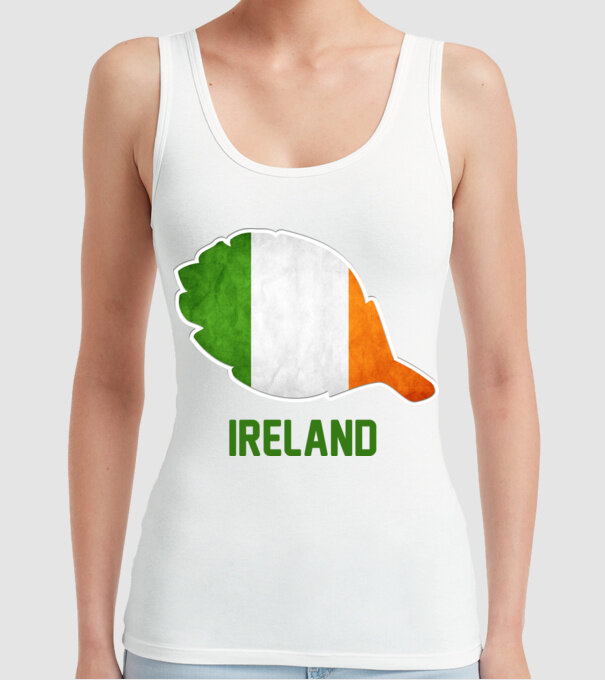 Steag irlandez model alb pe tricou