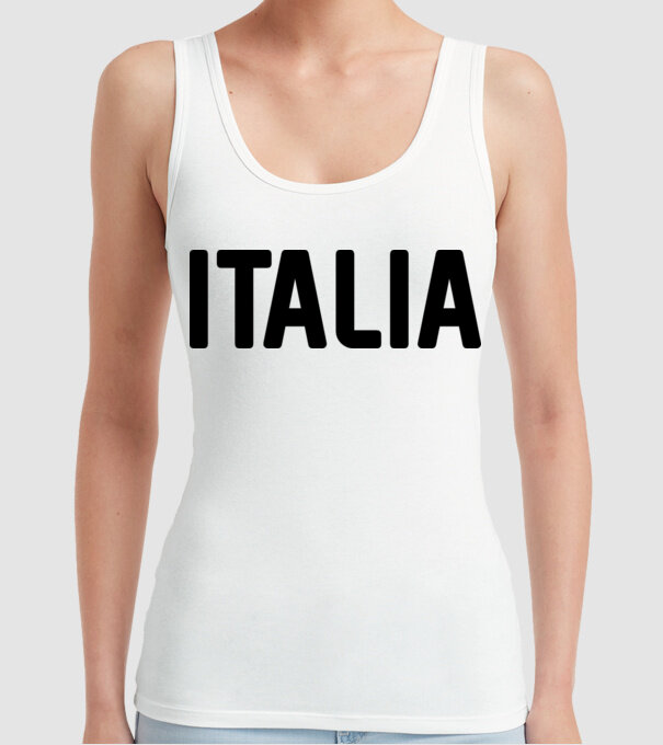 Italia model alb pe tricou