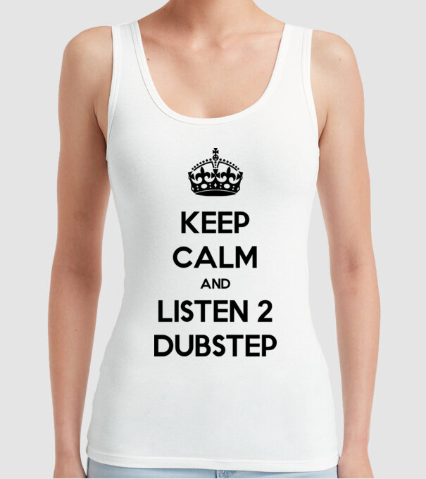 Keep Calm... model alb pe tricou
