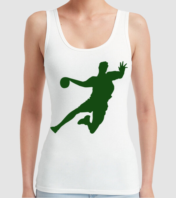 Voleibalist model alb pe tricou