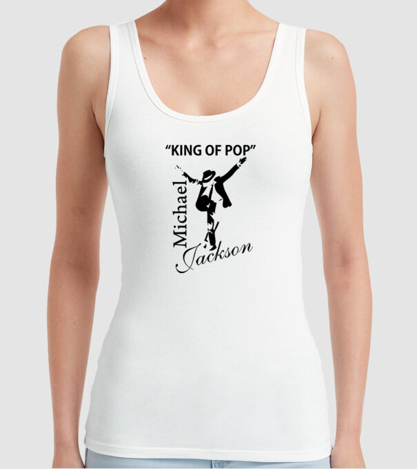 King Of Pop model alb pe tricou