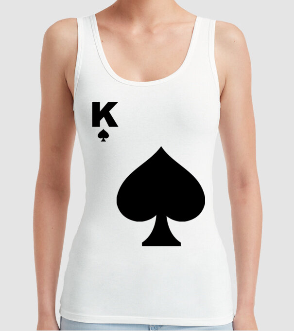 Rege model alb pe tricou