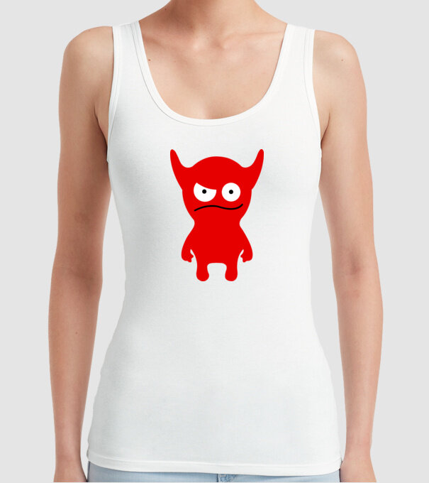 micul diavol model alb pe tricou