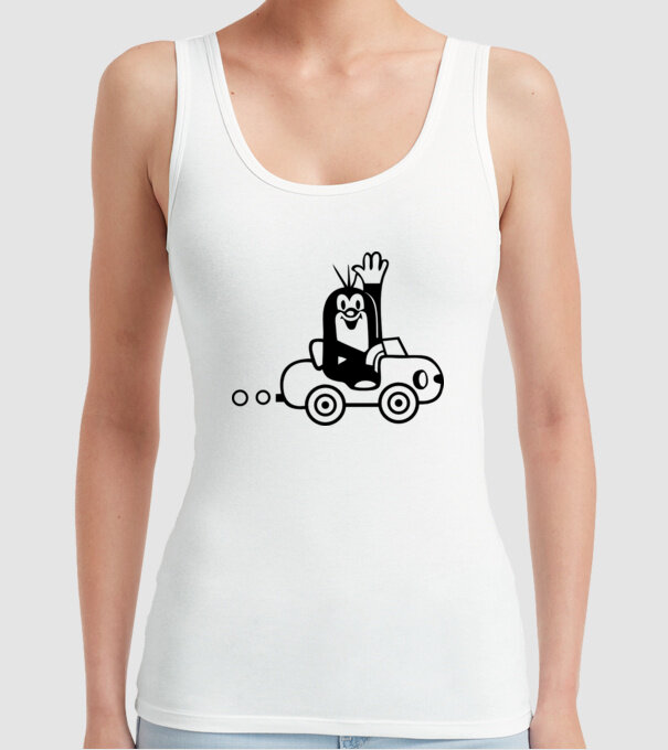 Cârtiță model alb pe tricou
