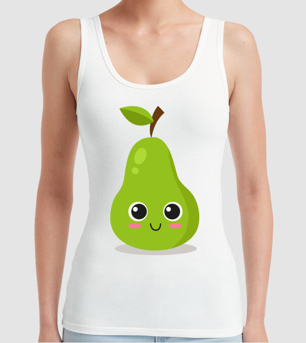 Pere model alb pe tricou