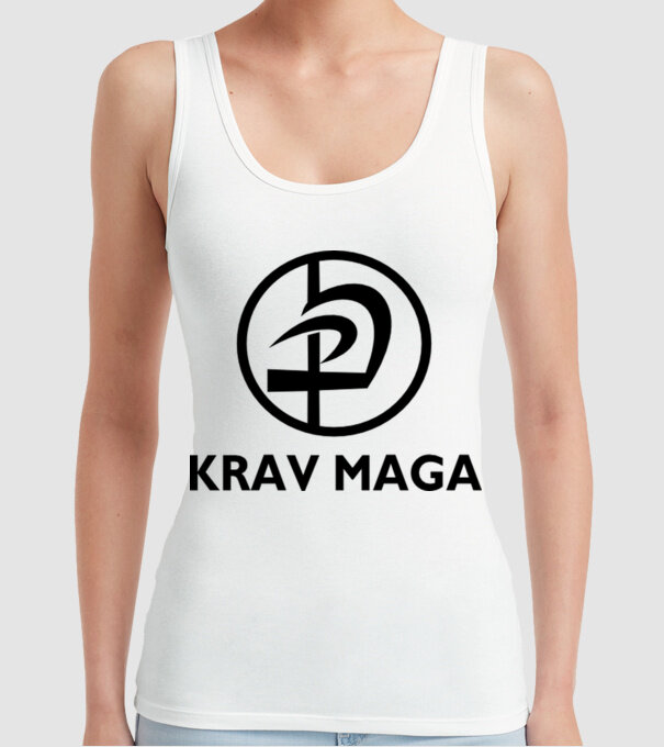Kravmaga model alb pe tricou