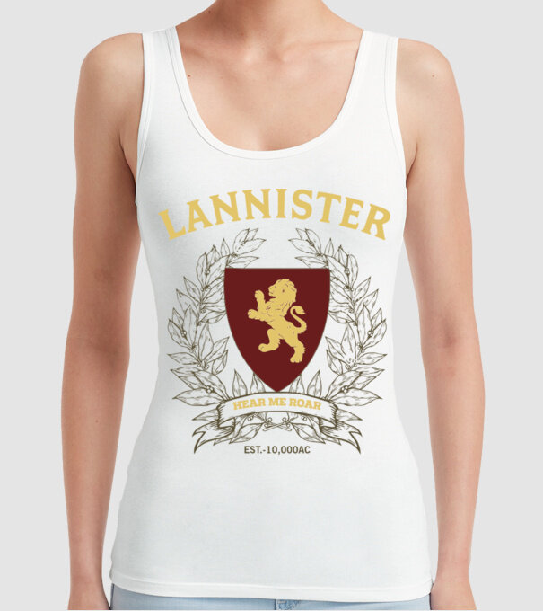 Lannister model alb pe tricou