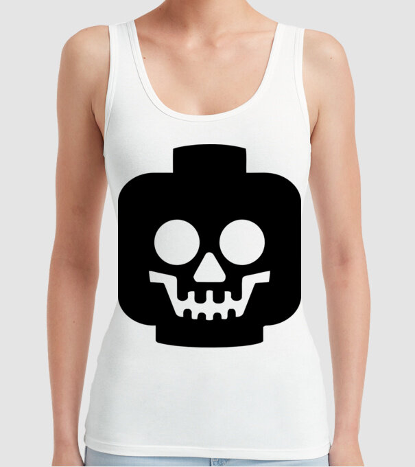 Lego Death Face.eps model alb pe tricou