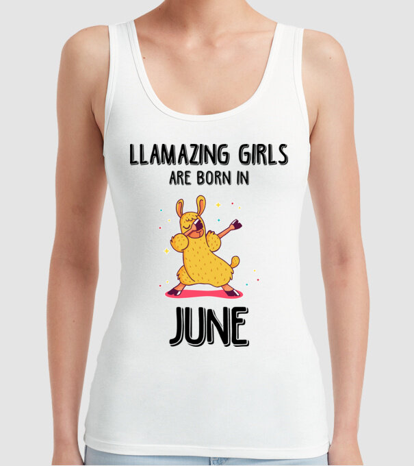 llamazing girls are born in june black model alb pe tricou
