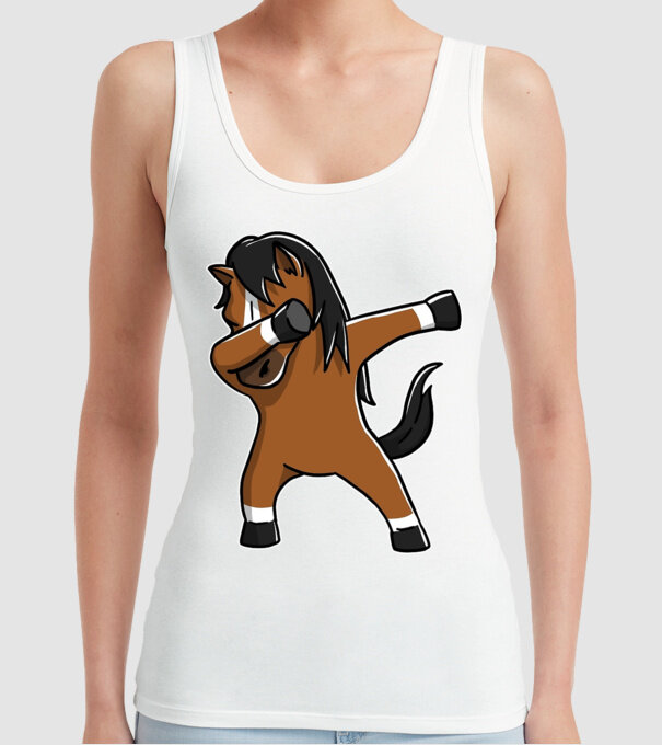 Cal DAB model alb pe tricou