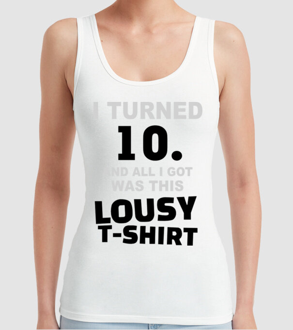 Lousy T-shirt 10 model alb pe tricou