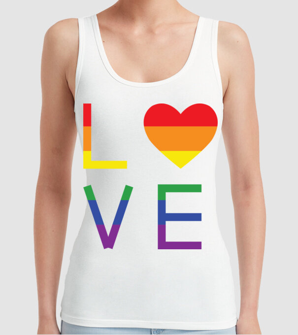 love lgbtq model alb pe tricou