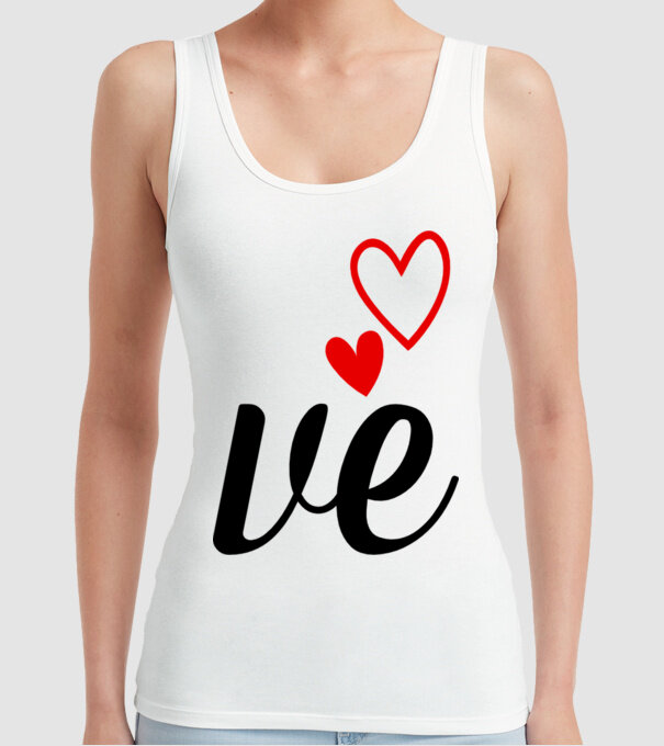Cuplu LOVE model alb pe tricou