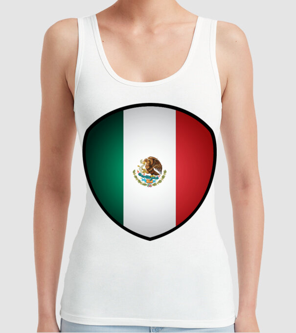 MEX-jabulani-flag model alb pe tricou