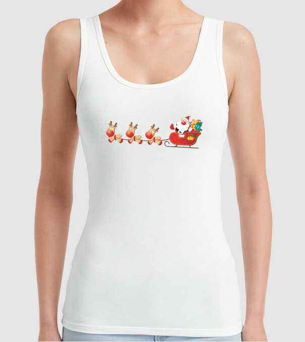 moș Nicolae model alb pe tricou