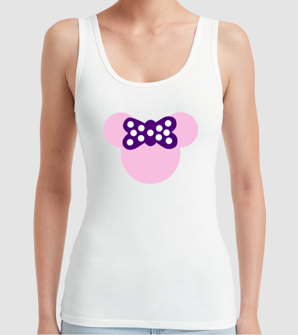 Minnie model alb pe tricou