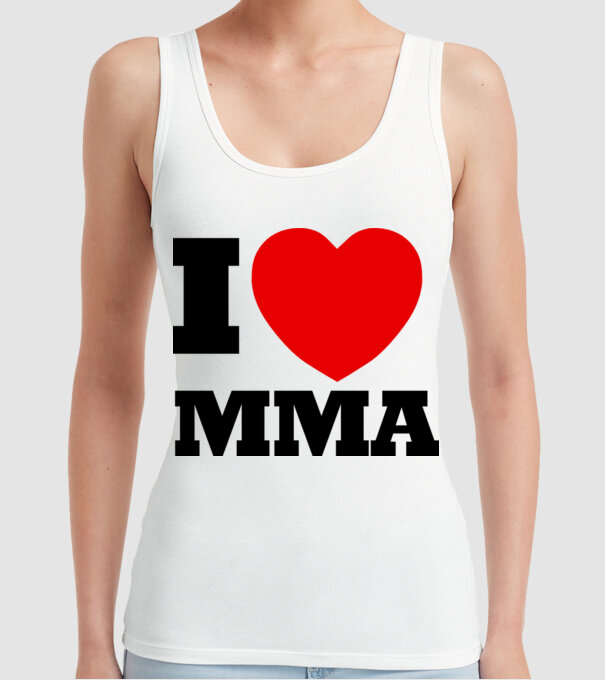 MMA LOVE model alb pe tricou