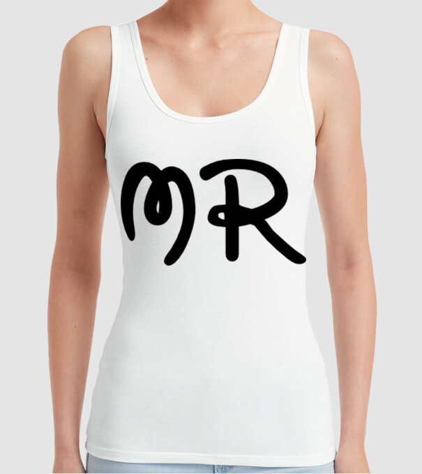 Mr model alb pe tricou