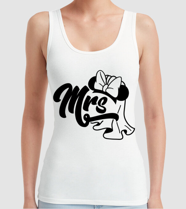 Mrs Mouse model alb pe tricou