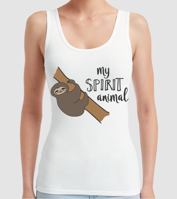 My spirit animal model alb pe tricou