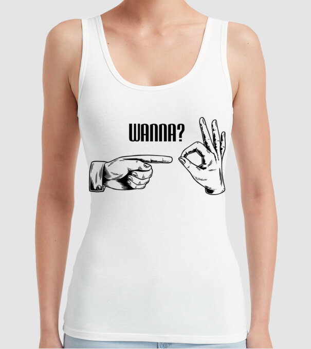 International Hand sign model alb pe tricou
