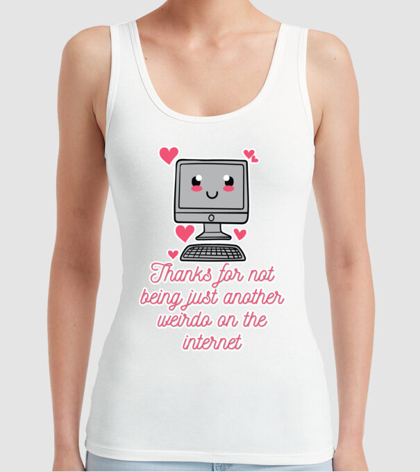 Not another weirdo model alb pe tricou
