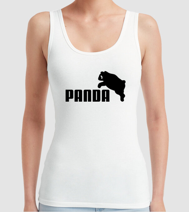 PANDA model alb pe tricou