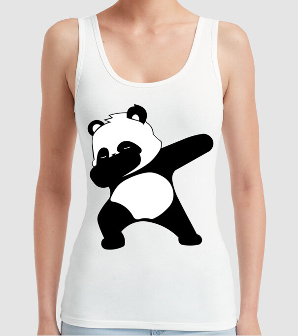 Panda DAB model alb pe tricou