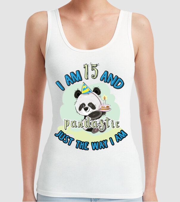 PANDASTIC 15 model alb pe tricou