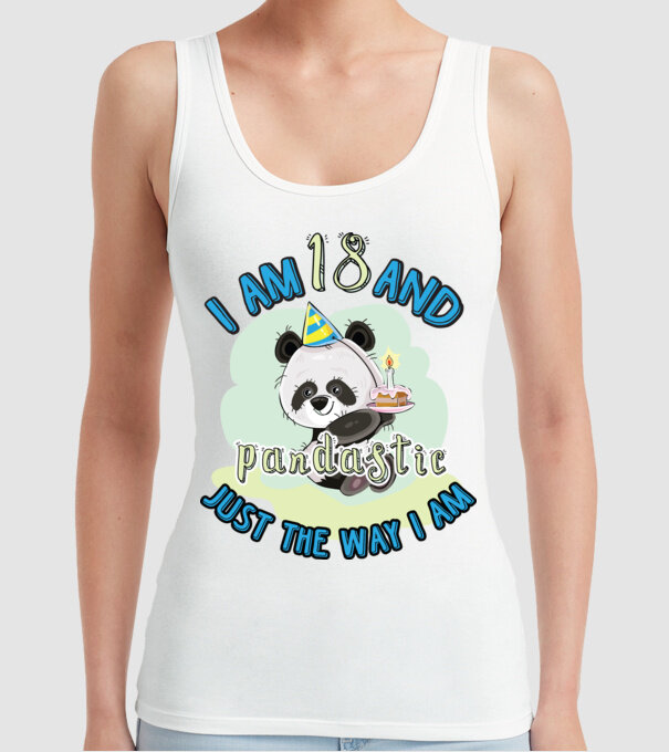 PANDASTIC 18 model alb pe tricou